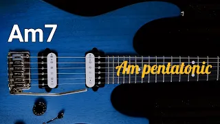 Am blues guitar backing track