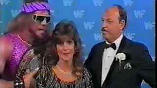 Mean Gene Okerlund interviews Macho Man Randy Savage and Miss Elizabeth (05-10-1986)