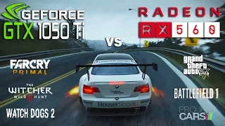 GTX 1050 Ti vs RX 560 Test in 6 Games (i5 7600k)
