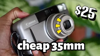 cheap 35mm film Camera Review/Vlog.  → Canon SURE SHOT! z115 (Kodak ultraMAX film)