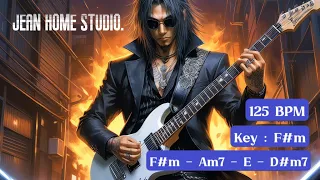 Guitar Backing Track in F#m : F#m-Am7-E-D#m7 125 BPM 4/4