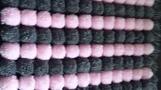 Pom pom loom blanket NO KNITTING, Crochet or SEWING Pom Pom Blanket colored lines