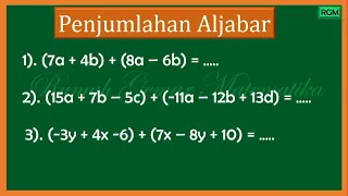 CARA MENGHITUNG PENJUMLAHAN ALJABAR #aljabar