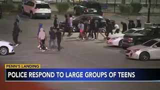 Philadelphia police respond to large group of teens in Penn's Landing, Society Hill