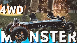 4 Wheel Drive Monster! Propel X4S OFF-ROAD Electric Skateboard | Unboxing First Impressions | $2300!
