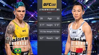 JESSICA ANDRADE VS YAN XIAONAN FULL FIGHT UFC 288