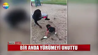 bir anda yurumeyi unuttu