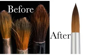 How To Fix / Reshape Damaged Paint Brush | Artist's Quick Tips