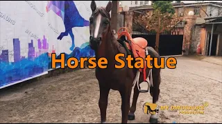 Life Size Horse Statue, Home Decoration Fiberglass Animal Statue