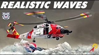 Make Realistic Ocean Waves . SH60 Coast Guard . Diorama . 1/72 HobbyBoss