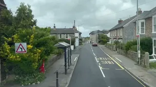 Bus ride from Hayle to Lelant, Cornwall