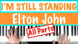 How to play I'M STILL STANDING - Elton John Piano Chords Accompaniment Tutorial