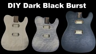 DIY Dark Black Burst Stain - Staining a Guitar Body