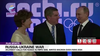 Zelenskiy Calls For Russia Olympic Ban, Writes Macron Over Paris 2024