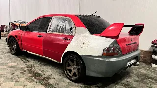 Mitsubishi Lancer Evolution переделка, переварка задних крыльев ( 4 выпуск)