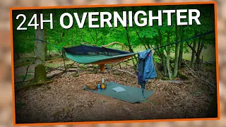 24h Overnighter Hängematte | Tarp | unerwartetes Ende Outdoor Bushcraft  | Lost Place | deutsch