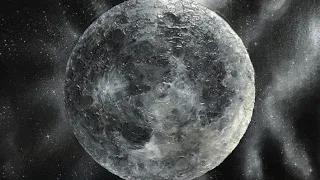 Обзор на картину Луна (космос звезды полнолуние) картина маслом на холсте