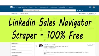 LinkedIn Sales Navigator Scraper | Scrape LinkedIn Sales Navigator