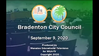 Bradenton City Council Meeting September 9, 2020