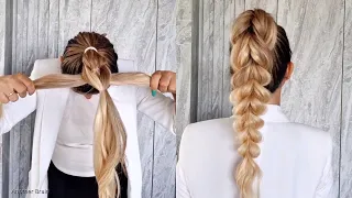 Pull Through Braid Ponytail Step by Step For Beginners #shorts @IrresistibleMeCom