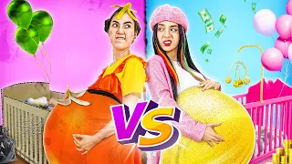 Rich Pregnant Vs Poor Pregnant At Baby Room Makeover Contest - Funny Stories About Baby Doll Family