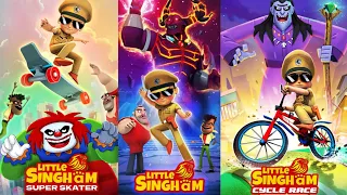 🤩 New Little Singham Mobile Game | Little Singham Cycle Race🚴‍♀️, Little Singham Super Skater 🛹🤩🔥