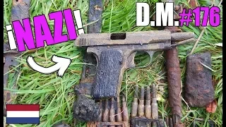 PANZERFAUST, PISTOL and MORE WEAPONS of WW2 MAGNET FISHING in Netherlands - Detección Metálica 176