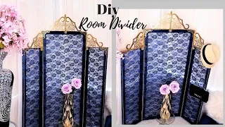 HOW TO MAKE INEXPENSIVE LACE ROOM DIVIDERS FOR SMALL SPACES