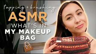 ASMR What's In My Makeup Bag - WHISPERING, TAPPING, BRUSHING