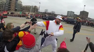 Kelce High Fives - about 1:15