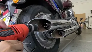 How I did, Kawasaki Vulcan VN900 Custom Debaffled exhaust 가와사키 발칸 川崎バルカン