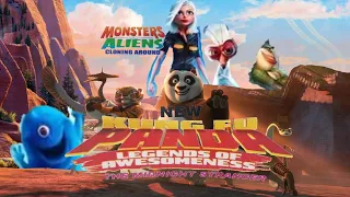 NEW 2014 Kung Fu Panda:The Midnight Stranger Monsters Vs Aliens:Cloning Around DVD Menu 2019