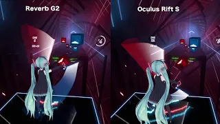 Compare tracking accuracy in Beat Saber : HP Reverb G2 vs Oculus Rift S!!