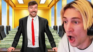 $1 vs $10,000,000 Job! | xQc Reacts to MrBeast