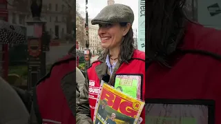 Celebrities become Big Issue vendors for a day #shorts