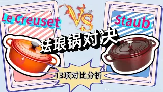 Le Creuset VS Staub琺瑯鑄鐵鍋大PK | 搪瓷锅珐琅鍋13個比較 | 到底選誰呢？鑄鐵鍋值得買嗎？