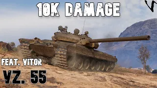 VZ. 55 - Best Tier X Heavy?: 10K Damage feat.Vitor: WoT Console - World of Tanks Modern Armor