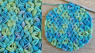 How to Crochet JASMINE STITCH IN THE ROUND