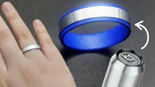 Turning soda cans into rings!