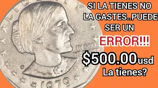 💸💰NO LA GASTES!!👉VALIOSA MONEDA CON ERROR DOLAR SUSAN B. ANTHONY 1979💸LA TIENES?