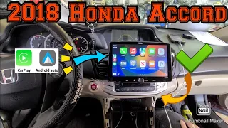 2014-2018 Honda Accord How to remove radio Install Apple carplay android auto Metra kit Jensen 10"