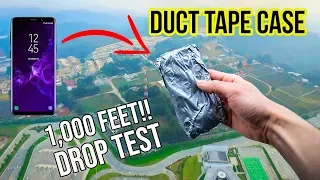 Can duct tape protect a phone from a 1,000FT DROP?! | in 4K