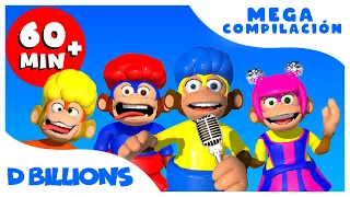¡Rompecabezas de monos! | MEGA Compilación | D Billions Canciones Infantiles