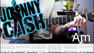 JOHNNY CASH - Hurt [GUITAR COVER + TAB]  🎸 |LESSON|