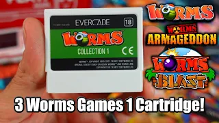 I Got Worms.. 3 Retro Games In 1 Cartridge! Evercade Worms Collection 1 Review!