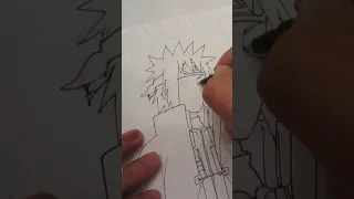 I drew the 4th Hokage Minato (Naruto‘s dad) #naruto #shorts