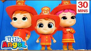 I Want To Be A Fireman + 30 Minutes of Job and Career Songs | Little Angel Nursery Rhymes for Kids