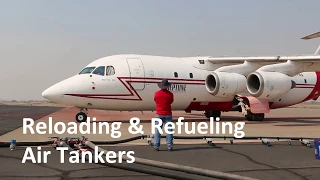 Reloading wildfire air tankers in Medford
