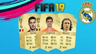 FIFA 19 | REAL MADRID PLAYERS RATINGS PREDICTION | w/ Bale, Hazard & Courtois