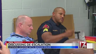 Discussing de-escalation: Listening sessions start with Raleigh Police